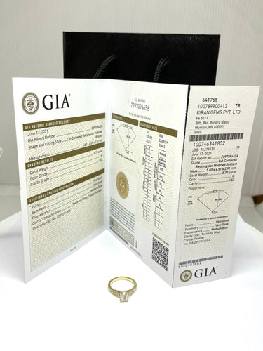 Bague Bague Solitaire or jaune diamant 0,70 ct 58 Facettes