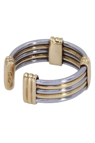 Bague 48 CARTIER - BAGUE VINTAGE 2 TONS 58 Facettes 080811