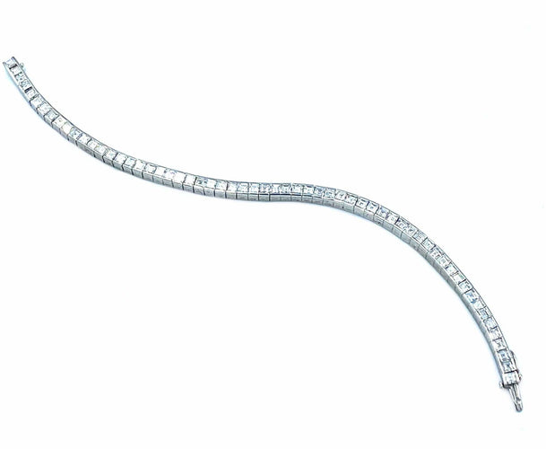 Bracelet Bracelet vintage or blanc, diamants 58 Facettes