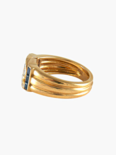 Bague 53 BAGUE MAUBOUSSIN DIAMANTS ET SAPHIRS 58 Facettes