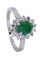 Bague BAGUE MARGUERITE ÉMERAUDE ET DIAMANTS 58 Facettes 064391