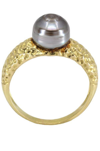 Bague 56.5 BAGUE MODERNE PERLE DE TAHITI 58 Facettes 050481