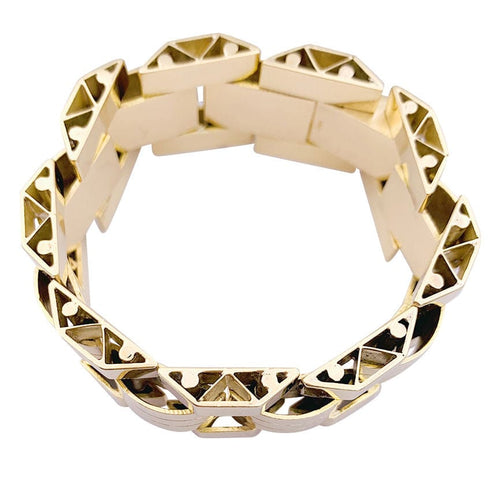 Bracelet Bracelet Tank or rose et or jaune. 58 Facettes 33344