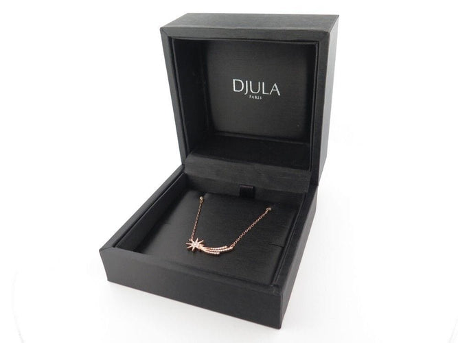 Collier collier DJULA etoile filante 40 a 43 cm en or rose 18k & diamants 58 Facettes 251960