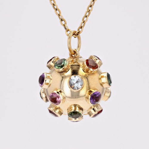 Pendentif Pendentif spoutnik or et pierres fines 58 Facettes 23-213