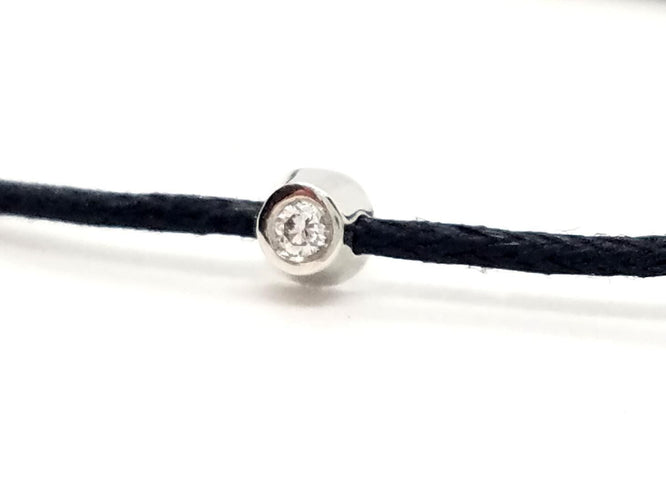 Bracelet Bracelet Cordon Or blanc Diamant 58 Facettes 578851RV