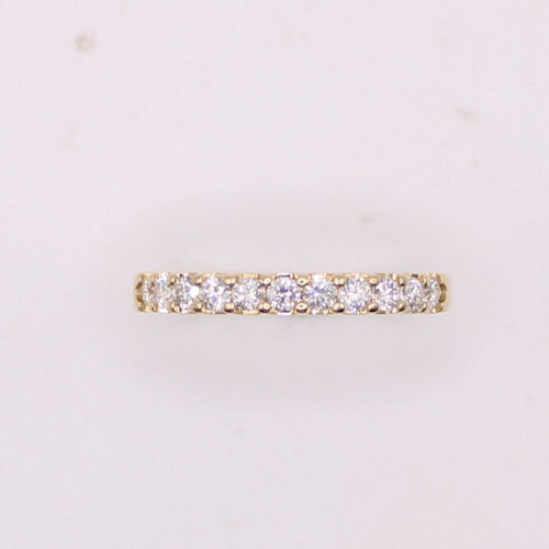 Bague Alliance demi-tour 11 Diamants or jaune 58 Facettes