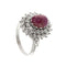Bague 60 Bague style marguerite rubis et diamants 58 Facettes 27889