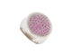 Bague 53 bague PREMIERS JOYAUX bouton or blanc 18k t53 sertie spinelles rose 58 Facettes 249103