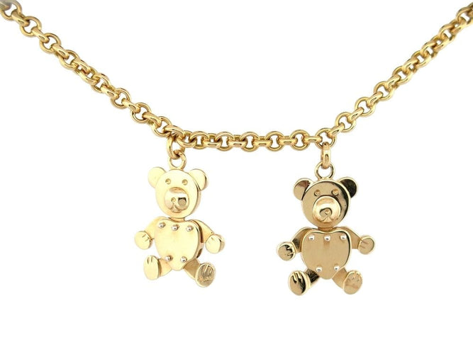 Collier collier POMELLATO orsetto 2 oursons en or jaune 18k 58 Facettes 254103