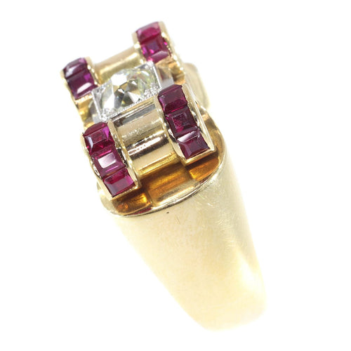 Bague 54 Bague diamant, rubis 58 Facettes 10074-4199