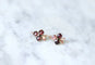 Boucles d'oreilles Boucles d'oreilles trèfles or rose et grenats 58 Facettes