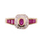 Bague Bague Octogonale Rubis et Diamants 58 Facettes
