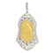 Pendentif Médaille diamants saphirs et perle 58 Facettes 23191-0434