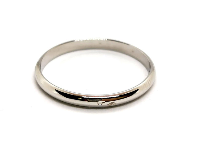 Bague 65 Bague Alliance Or blanc 58 Facettes 1178331CD