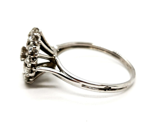 Bague 58 Bague Fleur Or blanc Diamant 58 Facettes 1338967CN