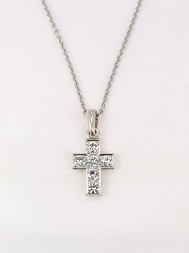 Pendentif Pendentif croix vintage diamants 58 Facettes J82