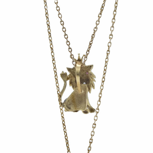 Pendentif Pendentif Roi Lion Or jaune Rubis 58 Facettes REF23122-144