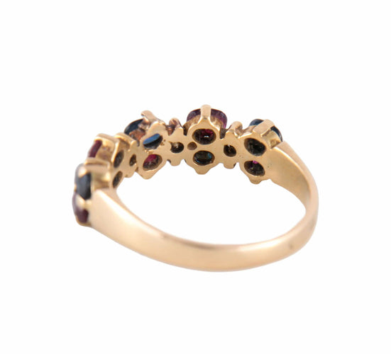 Bague BAGUE "REINA" GRENATS & SAPHIRS 58 Facettes BO/220118