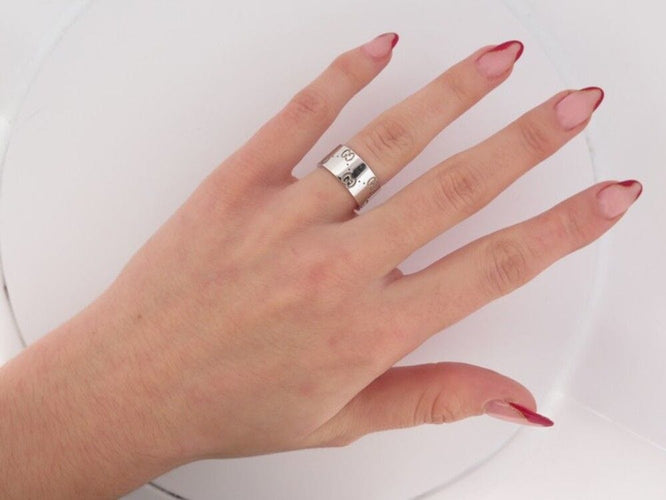 Bague 52 bague GUCCI icon monogramme gg en or blanc 18k 58 Facettes 256723