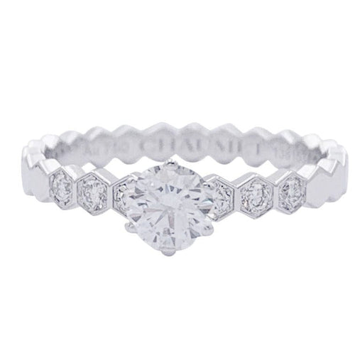Bague 49 Bague Chaumet, "Solitaire Bee my Love", or blanc, diamants. 58 Facettes 32380