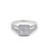 Bague 57 / Blanc/Gris / Or 750 Bague Solitaire diamants 58 Facettes 160174R