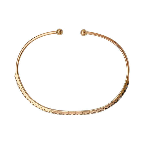 Bracelet Bracelet jonc diamants or rose. 58 Facettes 31704