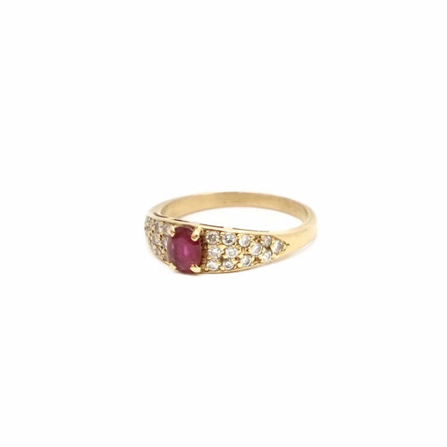 Bague 52 Bague Or jaune Rubis Diamants 58 Facettes CF2378-100