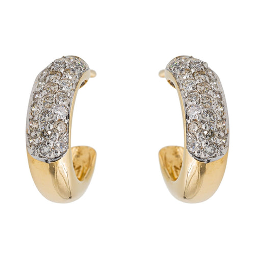 Boucles d'oreilles Boucles d'oreilles Créoles Or jaune Diamant 58 Facettes 2713885CN