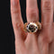 Bague 47 Bague rétro boule saphirs rubis et or 58 Facettes 22-136