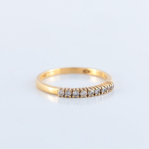 Bague 53 Demi-alliance 9 Diamants 58 Facettes JE102