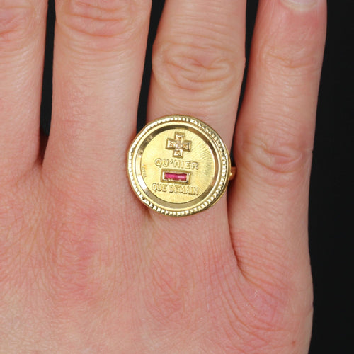 Bague 58 Bague or Augis Plus qu'hier Moins que demain 58 Facettes CV62