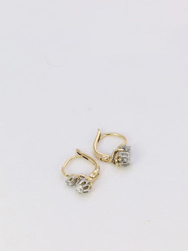 Boucles d'oreilles Boucles d’oreilles dormeuses diamants taille ancienne 58 Facettes 799