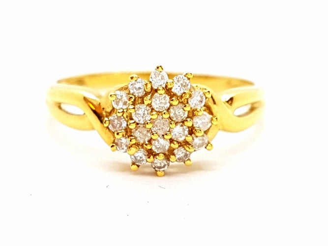 Bague 56 Bague Or jaune Diamant 58 Facettes 06346CD