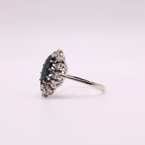 Bague Bague Marquise Saphir navette diamants 58 Facettes