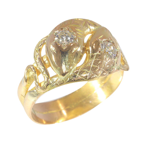 Bague 60 Bague double serpent diamants 58 Facettes 23135-0300