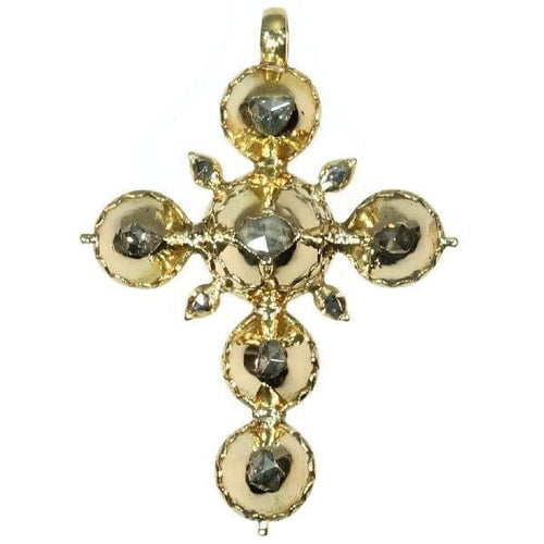 Pendentif Croix en or avec diamants 58 Facettes 12284-0023