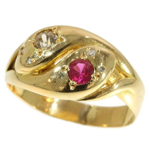 Bague 54 Bague rubis et diamants 58 Facettes 13323-0105