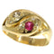 Bague 54 Bague rubis et diamants 58 Facettes 13323-0105