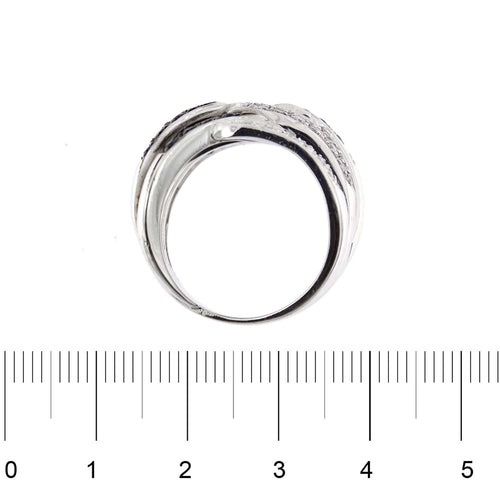 Bague 57 Bague bandeau diamants et saphirs 58 Facettes 24509