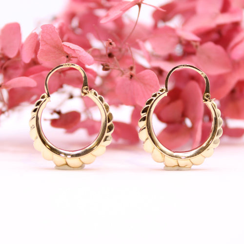 Boucles d'oreilles Petite créoles rondes 58 Facettes