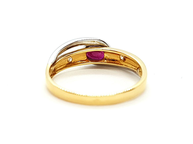 Bague 59 Bague Or jaune Rubis 58 Facettes 06324CD