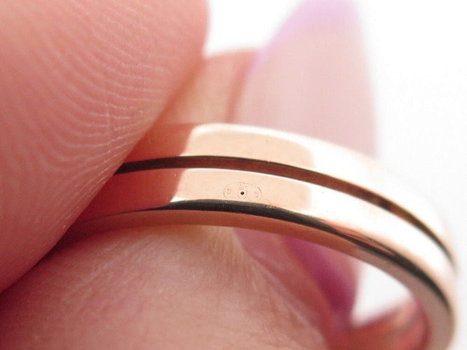 Bague 53 bague DINH VAN seventies pm 222115 53 or rose 18k et diamants 58 Facettes 253895