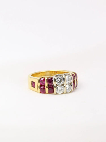 Bague Bague vintage rubis diamants 58 Facettes J38