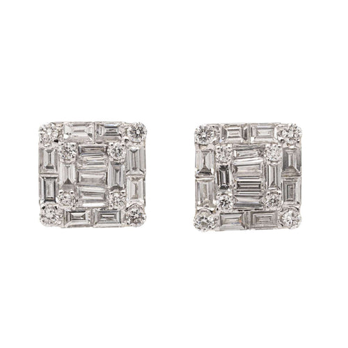 Boucles d'oreilles Boucles d'oreilles Puces Or blanc Diamant 58 Facettes 2308544CN