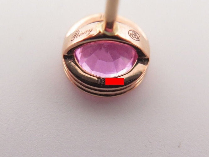 Boucles d'oreilles boucles d'oreilles POIRAY puces lolita saphir rose or jaune 58 Facettes 254850