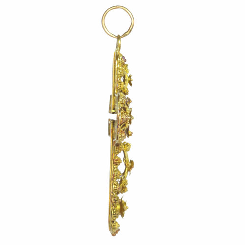 Pendentif Pendentif croix en filigrane d'or 58 Facettes 22298-0347