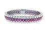 Bracelet Bracelet or blanc diamants rubis 58 Facettes 62100042