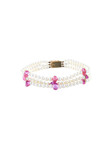 Bracelet Bracelet Perles et Rubis 58 Facettes