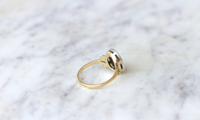 Bague Bague vintage émeraude et diamants 58 Facettes